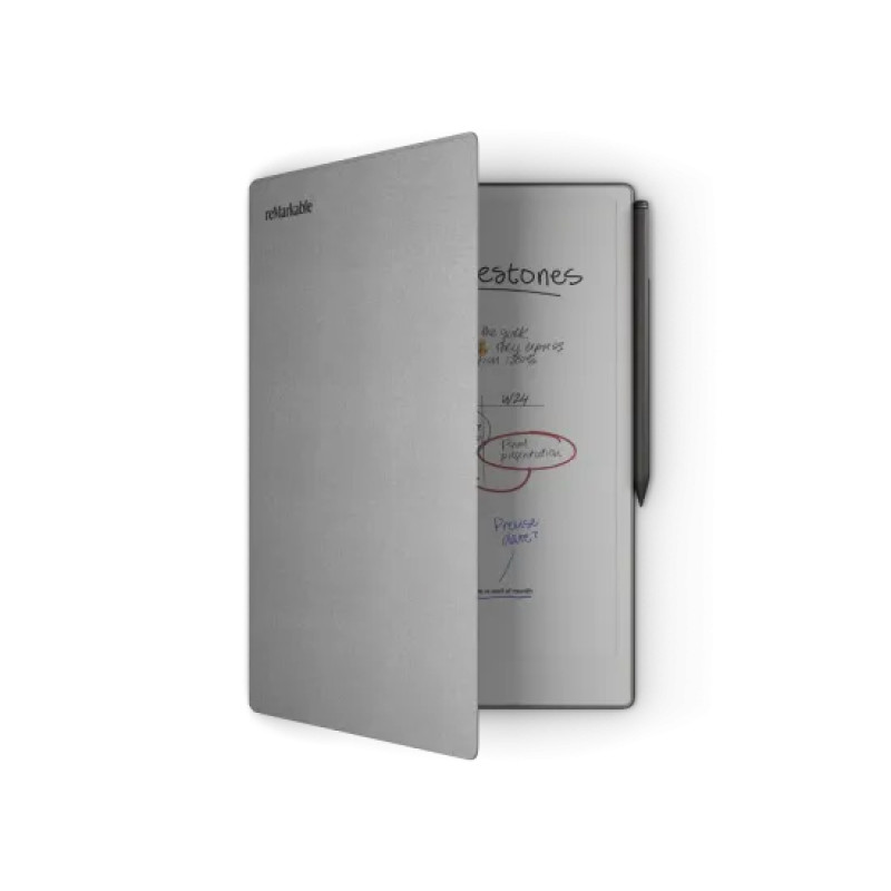 reMarkable Paper Pro – 11,8" papirnati tablet s Marker Plus + Book Folio Polymer weave - Siva