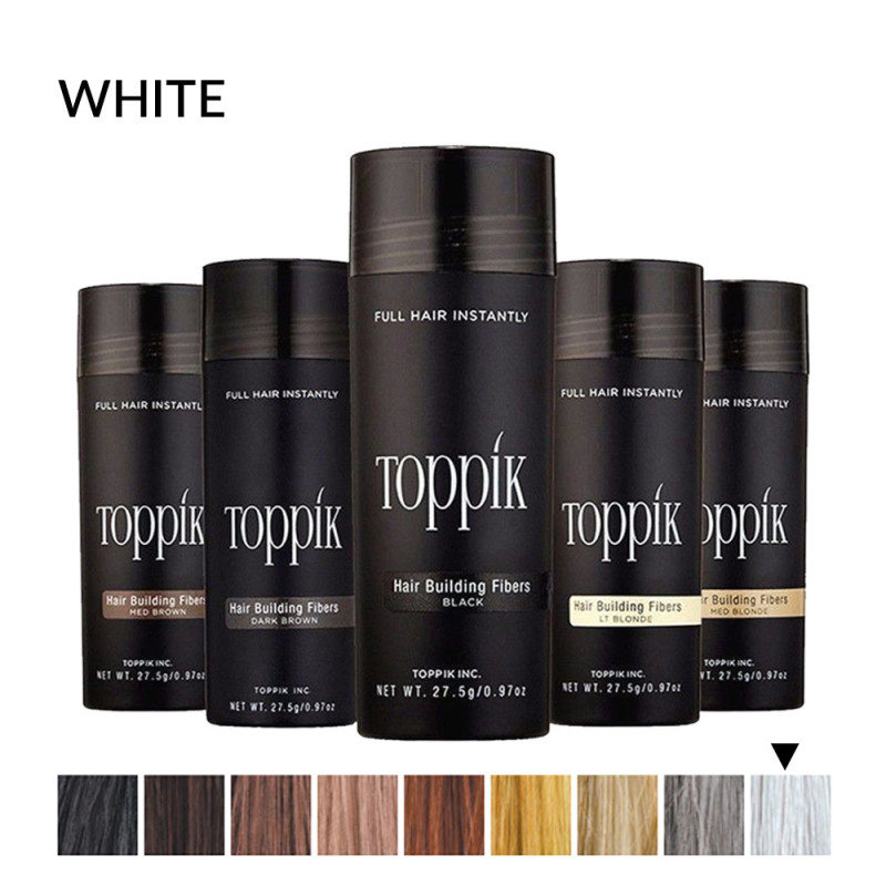 Toppik vlakna za kosu, Bjela / White (velika 27,5 g, do 50 nanosa)