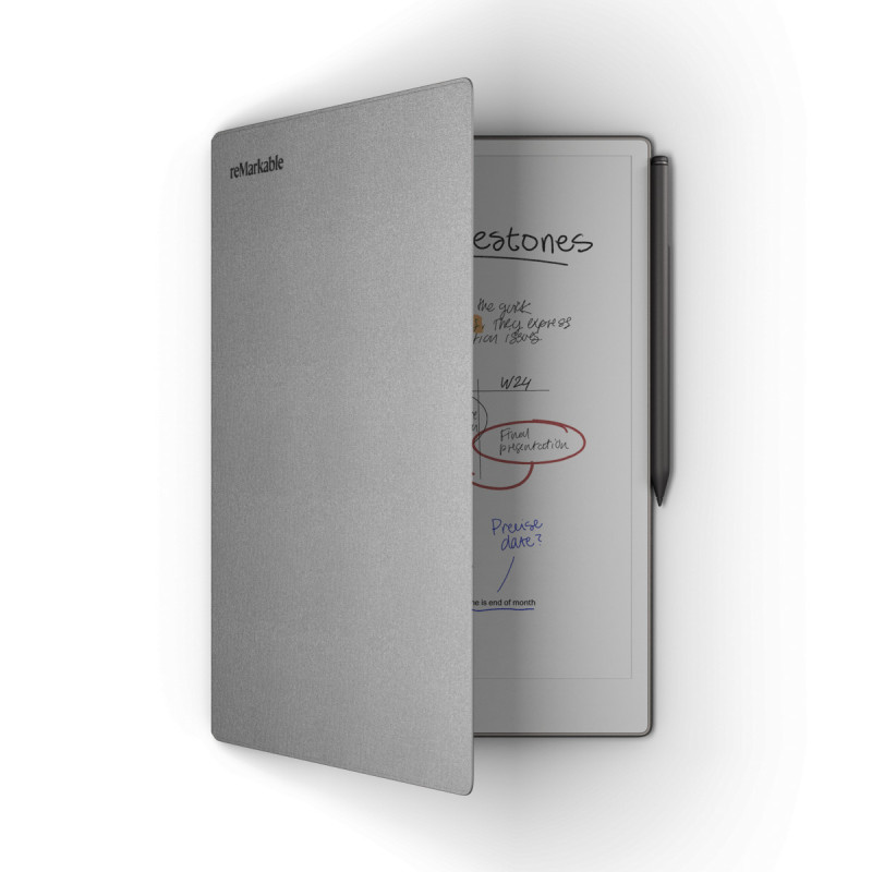 Case reMarkable Paper Pro - Book Folio Polymer weave - Gray