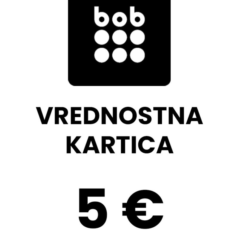 Govori BOB Slovenija Value Card 5 EUR Govori BOB Slovenija Value Card 5 EUR