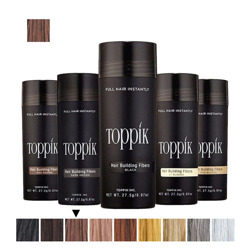 Toppik vlakna za kosu, Medium Brown / Srednje smeđa (velika 27,5 g, do 50 nanosa)